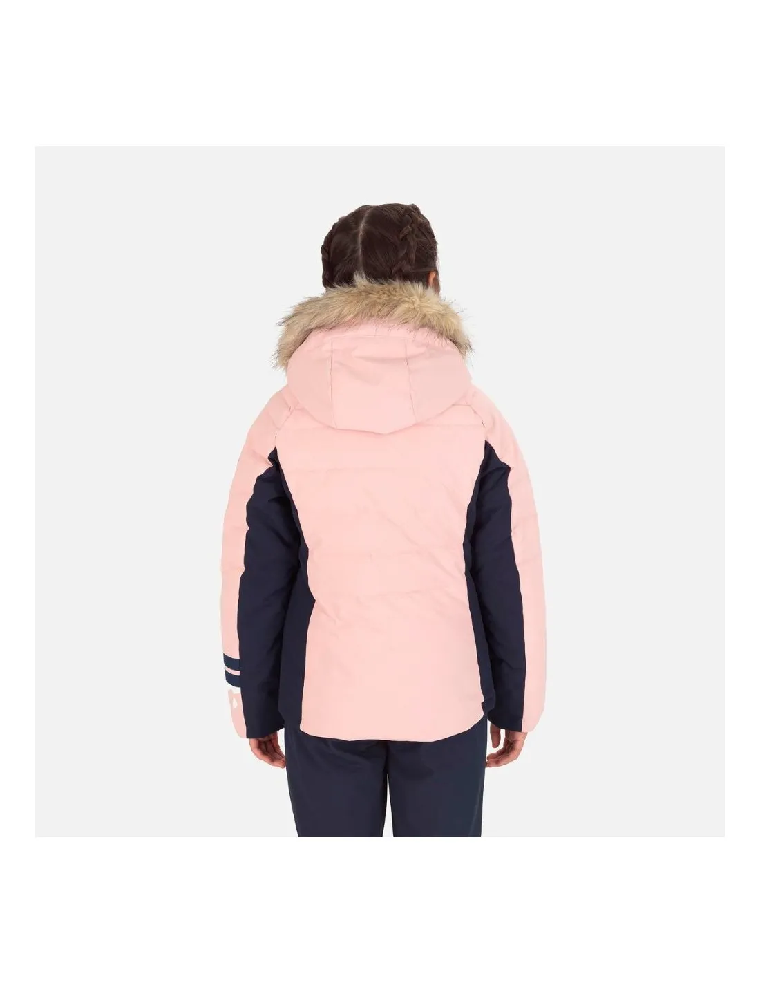 Giacca Sci Rossignol Girl Giacca Polydown Rosa / Navy