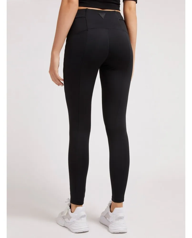 GUESS V2YB17MC03W Leggings Collant Tights tecnico elasticizzato nero